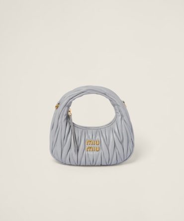 Wander matelassé nappa leather hobo mini-bag