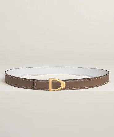 Cavaliere belt buckle & Reversible leather strap 24 mm