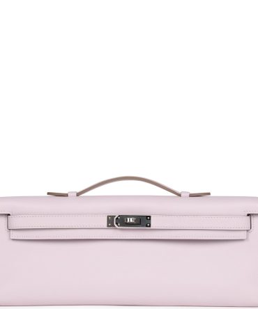 Hermes Kelly Cut Mauve Pale Swift Palladium Hardware