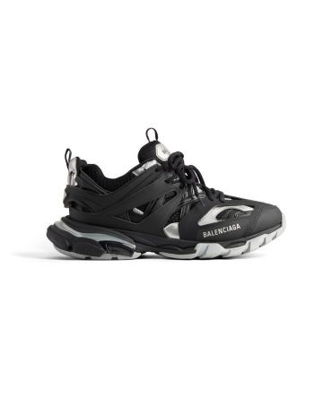 Mens Track Sneaker in Black/silver