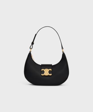 MEDIUM AVA TRIOMPHE BAG IN SMOOTH CALFSKIN BLACK