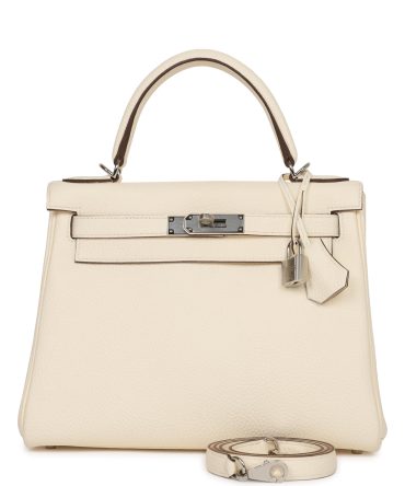Hermes Kelly Retourne 28 Nata Clemence Palladium Hardware