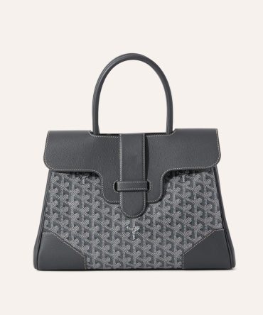 Goyard Saigon Tote Grey Goyardine Canvas Palladium Hardware