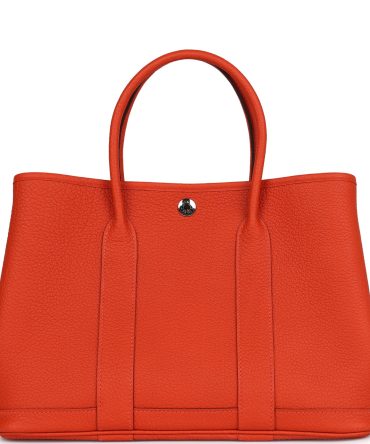 Hermes Garden Party 30 Capucine Negonda Palladium Hardware
