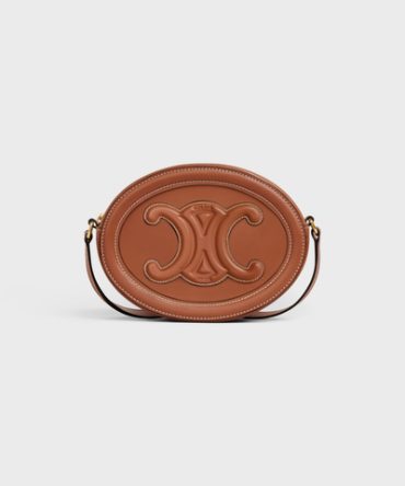 OVAL BAG CUIR TRIOMPHE IN SMOOTH CALFSKIN TAN