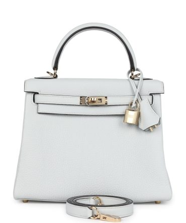Hermes Kelly Retourne 25 Gris Platine Togo Permabrass Hardware