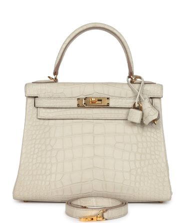 Hermes Kelly Retourne 28 Beton Matte Alligator Gold Hardware