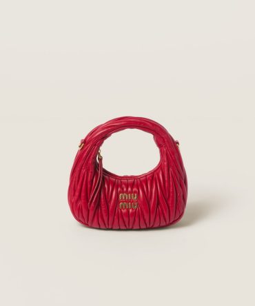 Wander matelassé nappa leather hobo mini-bag