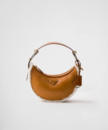 Prada Arqu?? Small Shearling Shoulder Bag