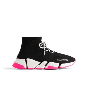 Womens Speed 2.0 Lace-up Recycled Knit Sneaker  in Black