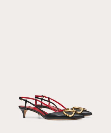 VLOGO SIGNATURE CALFSKIN SLINGBACK PUMP 40MM / 1.6 IN.