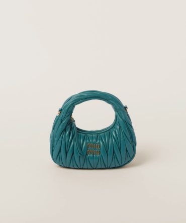 Wander matelassé nappa leather hobo mini-bag