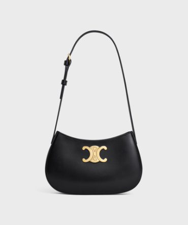 MEDIUM TILLY BAG IN SHINY CALFSKIN BLACK