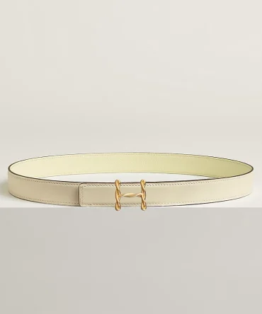 H Torsade belt buckle & Reversible leather strap 24 mm