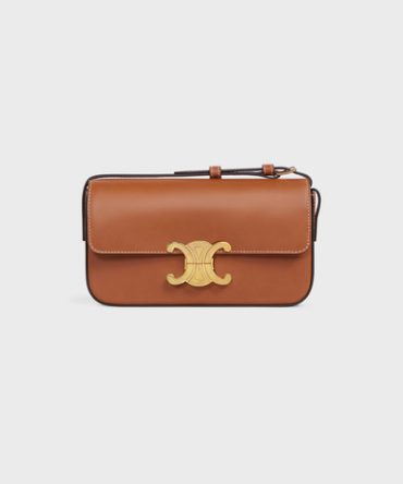 SHOULDER BAG CLAUDE IN NATURAL CALFSKIN TAN