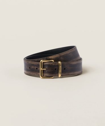 Nappa leather belt