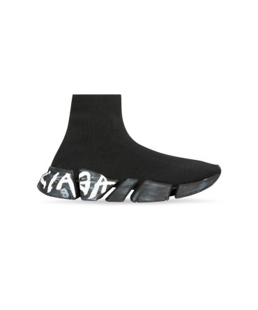 Mens Speed 2.0 Graffiti Recycled Knit Sneaker  in Black