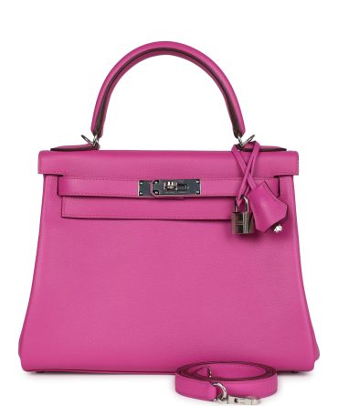 Hermes Kelly Retourne 28 Magnolia Evercolor Palladium Hardware