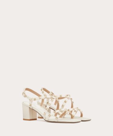 ROCKSTUD CALFSKIN SANDAL WITH STRAPS 60MM