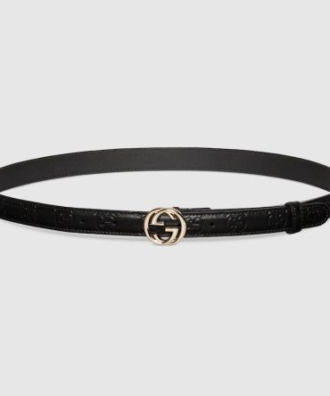 Belt with Interlocking G buckle