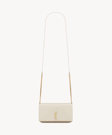 YSL Cassandre Phone Holder in Smooth Leather