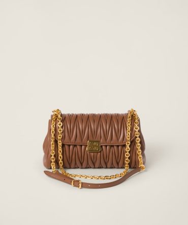 Matelassé nappa leather shoulder bag