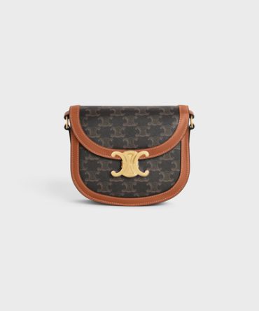 BESACE CLEA IN TRIOMPHE CANVAS AND CALFSKIN TAN