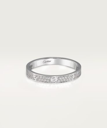 LOVE ring, mini model, paved