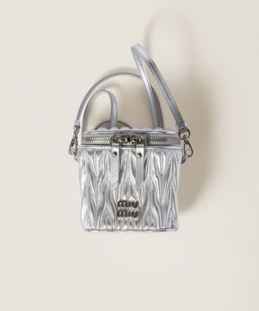 Matelassé nappa leather micro bag