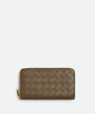 Intrecciato Zip Around Wallet