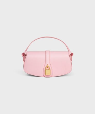 CLUTCH ON STRAP TABOU IN SMOOTH CALFSKIN PINK