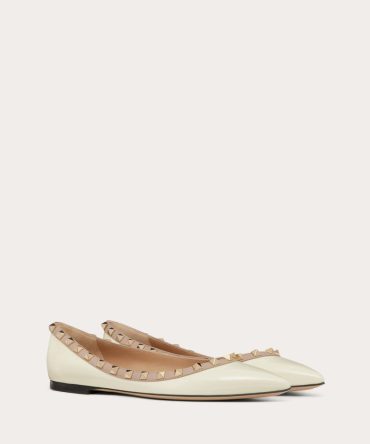 PATENT ROCKSTUD BALLET FLAT