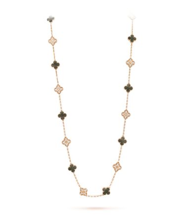 Vintage Alhambra long necklace, 20 motifs