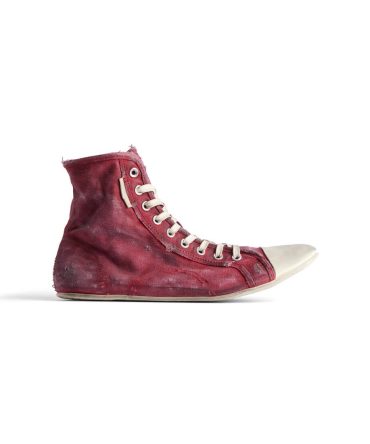 Mens Paris Ultra Flat High Top Sneaker  in Red