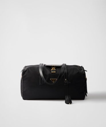 Large Re-Nylon Top-Handle Bag With Padlock