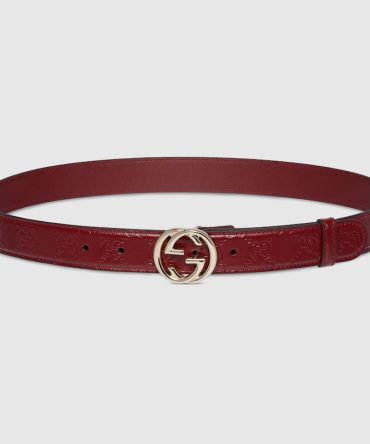 Belt with Interlocking G buckle