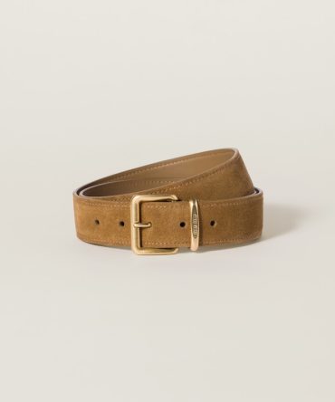Suede belt