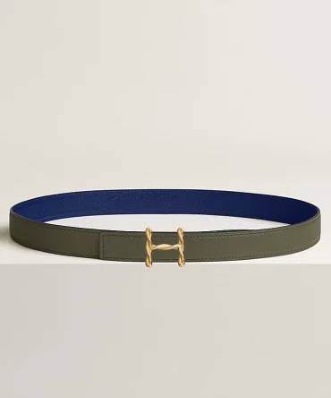 H Torsade belt buckle & Reversible leather strap 24 mm
