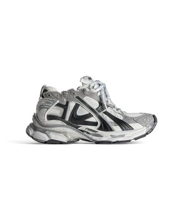 Mens Runner Sneaker in Grey/white/black