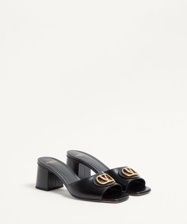 VLOGO SIGNATURE SLIDE SANDAL IN CALFSKIN 60MM