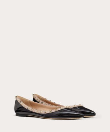 PATENT ROCKSTUD BALLET FLAT