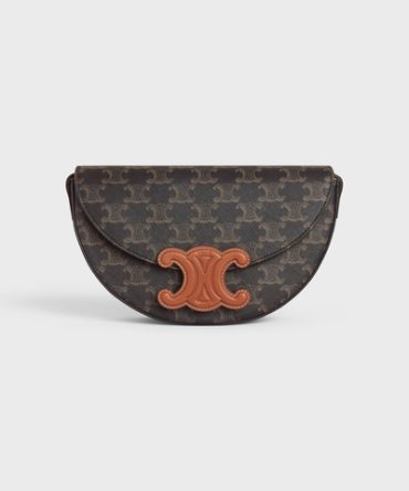 BESACE CUIR TRIOMPHE IN TRIOMPHE CANVAS AND CALFSKIN TAN