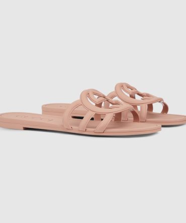 Womens Interlocking G slide sandal