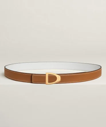 Cavaliere belt buckle & Reversible leather strap 24 mm