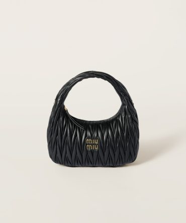 Regular wander matelassé nappa leather hobo bag