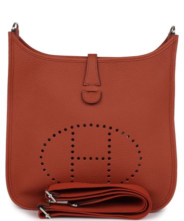 Hermes Evelyne III PM Cuivre Clemence Palladium Hardware