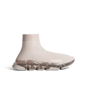 Womens Speed 2.0 Full Clear Sole Recycled Knit Sneaker  in Light Beige