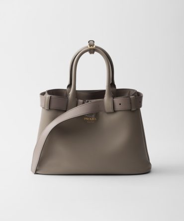 Prada Buckle Small Leather Handbag With Belt