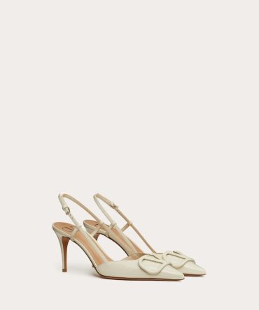 VLOGO SIGNATURE PATENT LEATHER SLINGBACK PUMP 80MM / 3.15 IN.