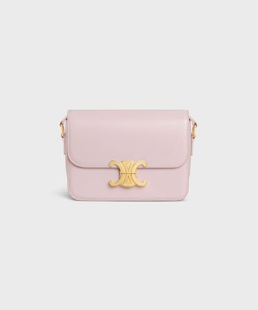 TEEN TRIOMPHE BAG IN SHINY CALFSKIN PASTEL PINK